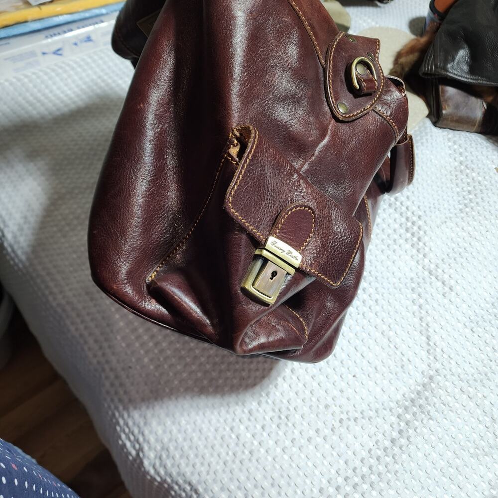 TUSCANY LEATHER  EUC XL TRAVEL WEEKENDER BAG - Picture 6 of 12